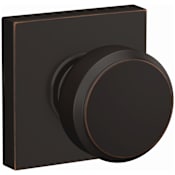 Schlage Bowery Passage Door Knob Set with Collins Trim Aged Bronze