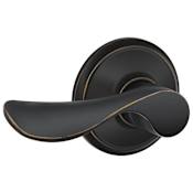 Schlage Champagne Passage Door Lever Set Aged Bronze