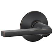 Schlage Latitude Passage Door Lever Set Aged Bronze