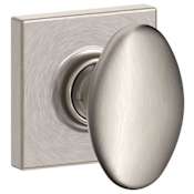 Schlage Siena Passage Door Knob Set with Decorative Collins Trim Satin Nickel