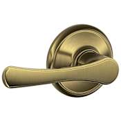 Schlage Avila Passage Door Lever Set Antique Brass