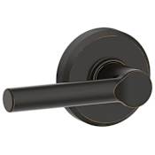 Schlage Broadway Non-Turning One-Sided Dummy Door Lever with Decorative Greyson Trim Aged Bronze