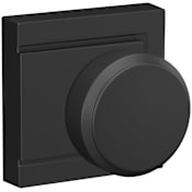 Schlage Bowery Non-Turning One-Sided Dummy Door Knob with Upland Rose Matte Black