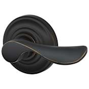 Schlage Champagne Right Handed Non-Turning One-Sided Dummy Door Lever with Decorative Andover Trim Aged Bronze