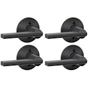 Schlage Latitude Non-Turning One-Sided Dummy Door Lever with Plymouth Rose - Pack of 4 Aged Bronze