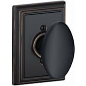 Schlage Siena Non-Turning One-Sided Dummy Door Knob with Decorative Addison Trim Aged Bronze