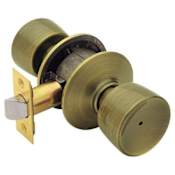 Schlage Bell Privacy Door Knob Set Antique Brass