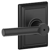 Schlage Broadway Privacy Door Lever Set with Addison Trim Flat Black