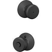 Schlage Bowery Privacy Door Knob Set Matte Black