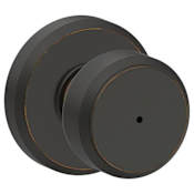 Schlage Bowery Privacy Door Knob Set with Decorative Greyson Trim Aged Bronze