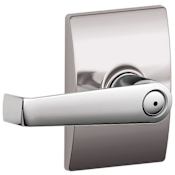 Schlage Elan Privacy Door Lever Set with Decorative Century Trim Bright Chrome