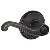 Schlage Flair Privacy Door Lever Set Aged Bronze