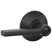 Schlage Latitude Privacy Door Lever Set Aged Bronze