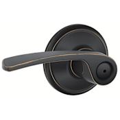 Schlage Merano Privacy Door Lever Set Aged Bronze