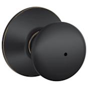 Schlage Plymouth Privacy Lock Door Knob Set Aged Bronze