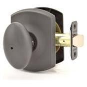 Schlage Siena Privacy Door Knob Set with Greenwich Trim Matte Black