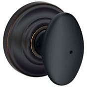 Schlage Siena Privacy Door Knob Set with Decorative Andover Trim Aged Bronze
