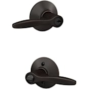 Schlage Delfayo Single Cylinder Keyed Entry Door Lever Set with Decorative Plymouth Trim Aged Bronze