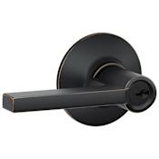 Schlage Latitude Single Cylinder Keyed Entry Door Lever Set Aged Bronze
