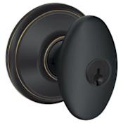 Schlage Siena Keyed Entry Door Knob Set Aged Bronze