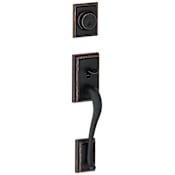 Schlage Addison Single Cylinder Exterior Entrance Handleset from the F-Series Aged Bronze