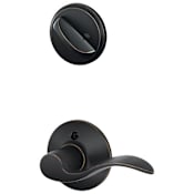 Schlage Accent Left Handed Single Cylinder Interior Pack - Exterior Handleset Sold Separately Aged Bronze