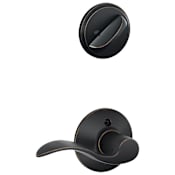 Schlage Accent Right Handed Single Cylinder Interior Pack - Exterior Handleset Sold Separately Aged Bronze