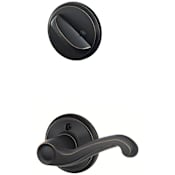 Schlage Flair Left Handed Single Cylinder Interior Pack - Exterior Handleset Sold Separately Aged Bronze