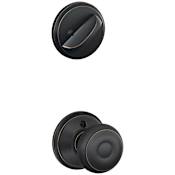 Schlage Georgian Single Cylinder Interior Pack - Exterior Handleset Sold Separately Aged Bronze