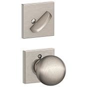 Schlage Orbit Single Cylinder Interior Pack with Decorative Collins Trim - Exterior Handleset Sold Separately Satin Nickel