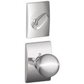 Schlage Orbit Single Cylinder Interior Pack with Decorative Century Trim - Exterior Handleset Sold Separately Bright Chrome