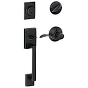 Schlage Century Left Handed Sectional Single Cylinder Keyed Entry Handleset with Accent Lever Aged Bronze