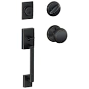 Schlage Century Sectional Single Cylinder Keyed Entry Handleset with Andover Knob Aged Bronze