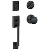 Schlage Century Sectional Single Cylinder Keyed Entry Handleset with Plymouth Knob Aged Bronze