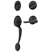 Schlage Plymouth Sectional Single Cylinder Keyed Entry Handleset with Latitude Lever Aged Bronze