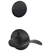 Schlage Accent Left Handed One-Sided Dummy Interior Pack - Exterior Handleset Sold Separately Aged Bronze