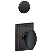 Schlage Siena One-Sided Dummy Interior Pack with Addison Trim - Exterior Handleset Sold Separately Aged Bronze