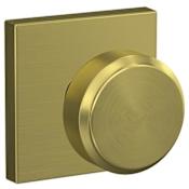 Schlage Custom Bowery Non-Turning Two-Sided Dummy Door Knob Set with Collins Trim Satin Brass