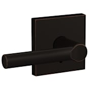Schlage Custom Broadway Passage & Privacy Door Lever Set with Collins Trim Aged Bronze