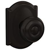 Schlage Custom Georgian Passage & Privacy Door Knob Set with Camelot Trim Aged Bronze