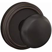 Schlage Custom Plymouth Passage or Privacy Door Knob Set with Indy Trim Aged Bronze