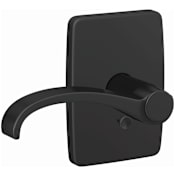 Schlage Custom Whitney Passage or Privacy Door Lever Set with Greene Trim Matte Black
