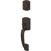 Schlage Custom Greenwich Single Cylinder Keyed Entry Sectional Handleset - Exterior Only Aged Bronze