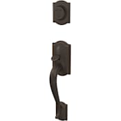 Schlage Custom Camelot Exterior One-Sided Dummy Handleset - Interior Side Sold Separately Aged Bronze