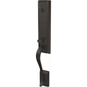 Schlage Custom Addison Keyed Entry Single Cylinder Half Plate Handleset - Exterior Only Aged Bronze