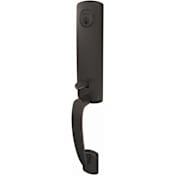 Schlage Custom Greenwich Single Cylinder Keyed Entry One Piece Handleset - Exterior Only Aged Bronze
