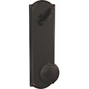 Schlage Custom Andover Single Cylinder Full Plate Interior Pack with Camelot Rose - Exterior Handleset Sold Separately Aged Bronze