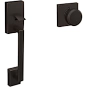 Schlage Century Lower Half Handleset for Schlage Deadbolts with Bowery Knob Aged Bronze