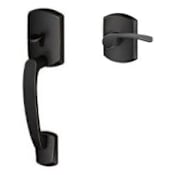Schlage Greenwich Left Handed Lower Handle Set with Merano Interior Lever from the FE-Series Aged Bronze