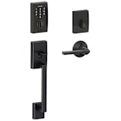 Schlage Century Touch Entry Handleset with Latitude Lever Aged Bronze